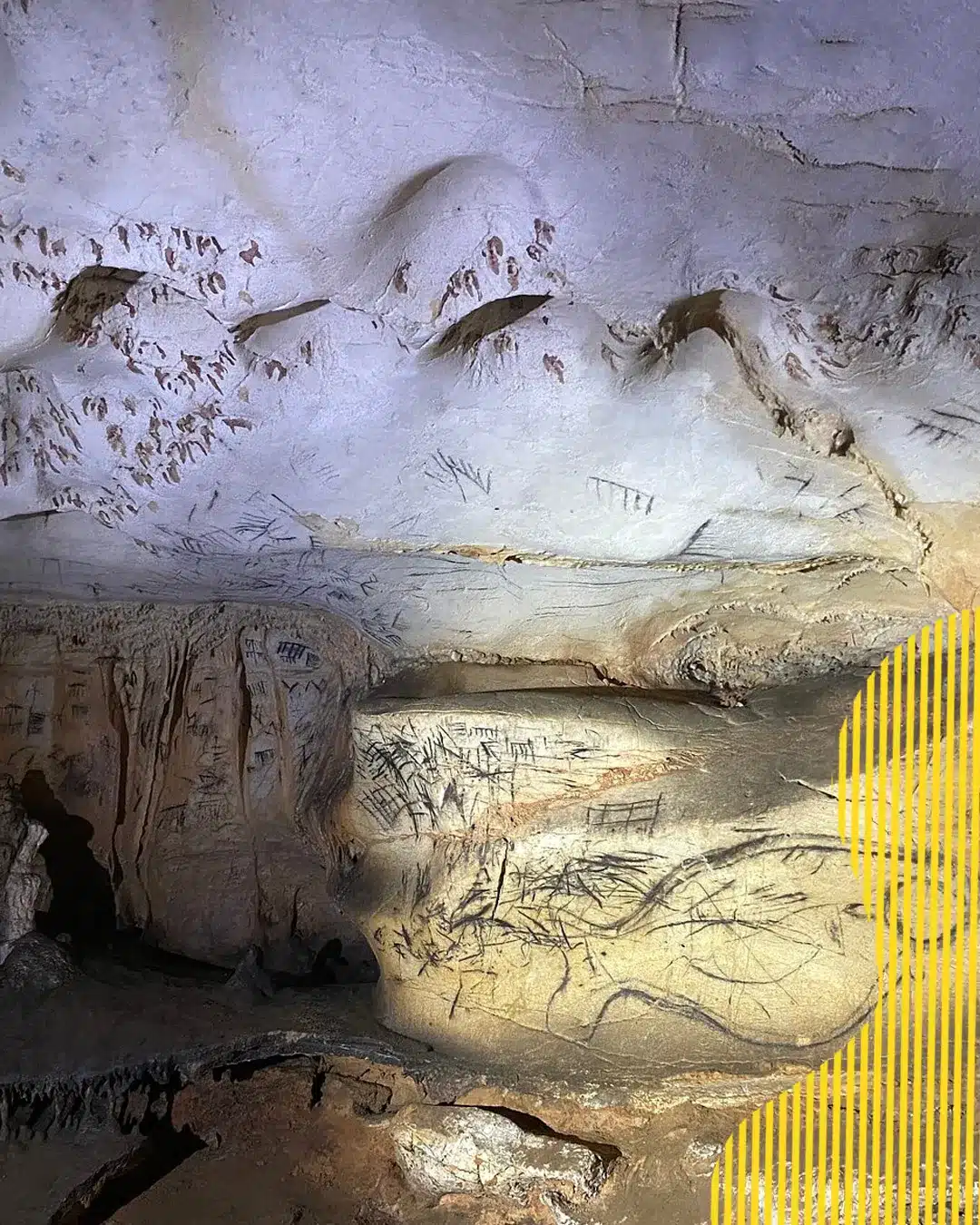 Inside the Cueva de la Pileta, still guided by the family that found it in 1905
